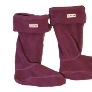Hunter Boot Socks Women's Purple Fleece Welly Boot Socks Winter Medium